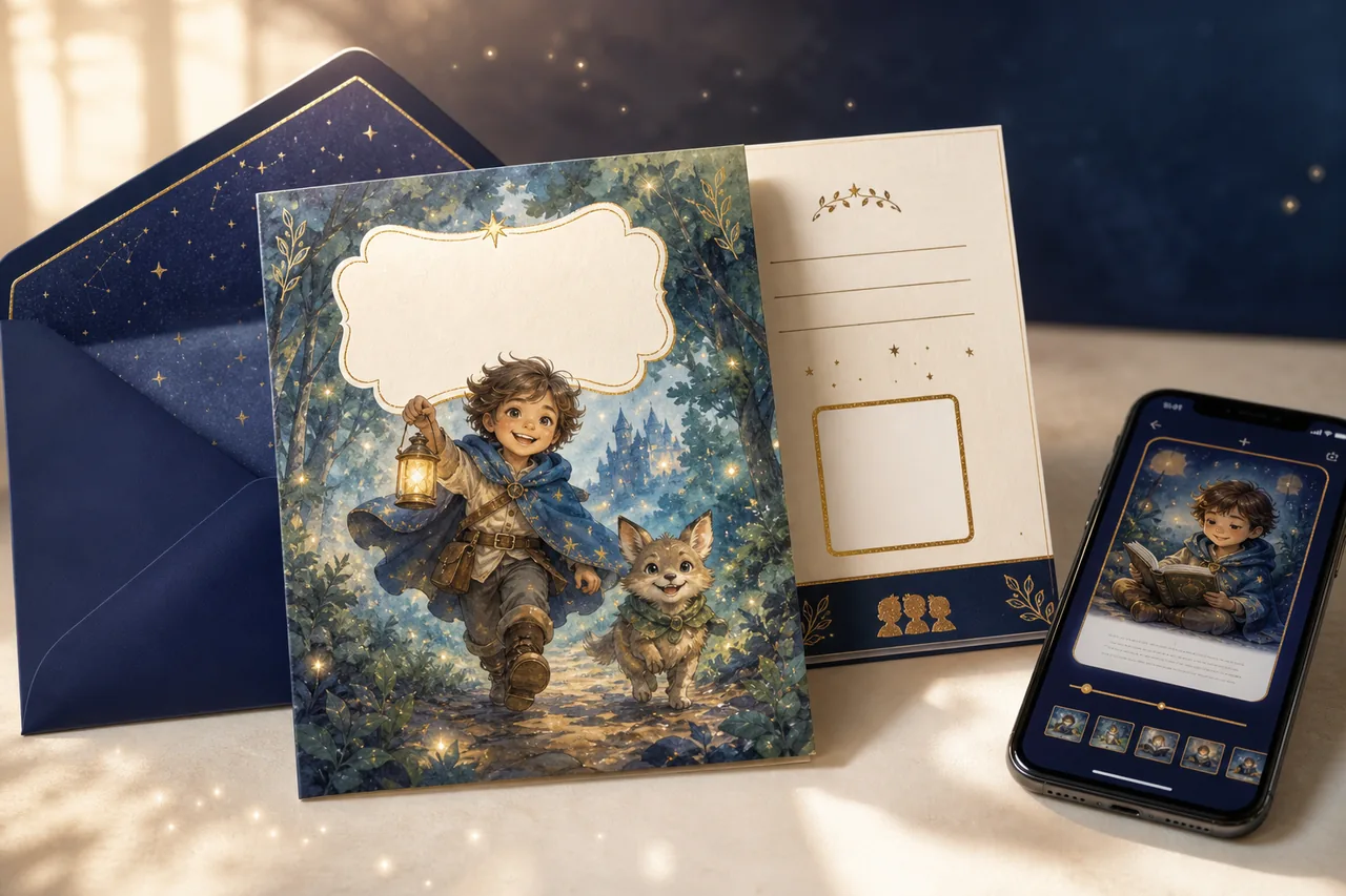 Concept for a personalized book-cover follow-up card and polished online reader